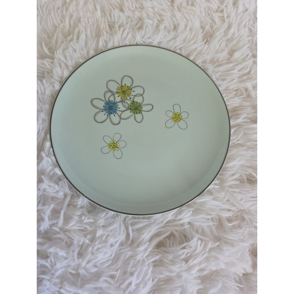 Nobility Permaware Mist 7 Inch Bread Plate 1950s MCM Atomic Daisies Replacement